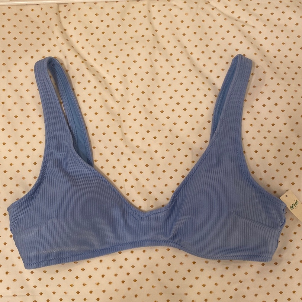 Aerie bikini top, blue, size XL